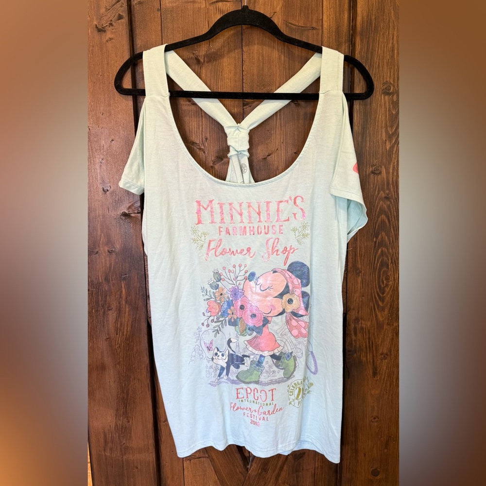 Disney Parks Minnie's Farmhouse Flower Shop Knot Back T-Shirt
